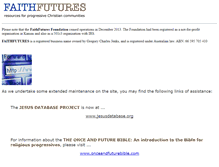 Tablet Screenshot of faithfutures.org